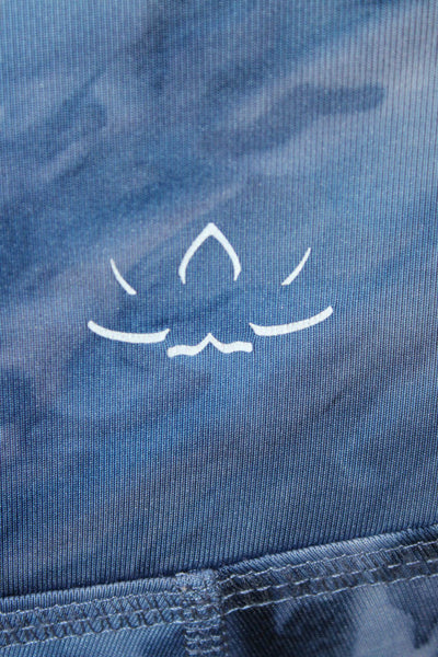 Beyond Yoga Womens Capri Leggings Blue Tie Dye Polyester Blend Pull On Size XS