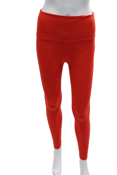 Beyond Yoga Women Ankle Leggings Red Polyester Solid Size XS