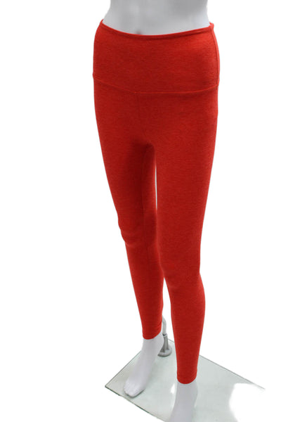 Beyond Yoga Women Ankle Leggings Red Polyester Solid Size XS