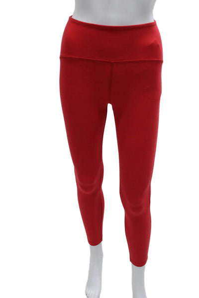 Beyond Yoga Women Ankle Red Polyester Solid Leggings Size XS