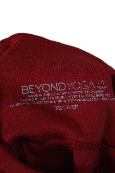 Beyond Yoga Women Ankle Red Polyester Solid Leggings Size XS