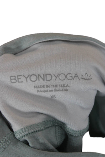 Beyond Yoga Womens Ankle Leggings Green Polyester Size XS
