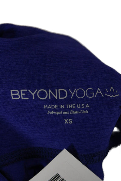 Beyond Yoga Women Ankle Leggings Blue Polyester Solid Size XS