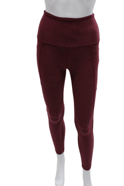 Beyond Yoga Womens Ankle Leggings Red Polyester Size XS