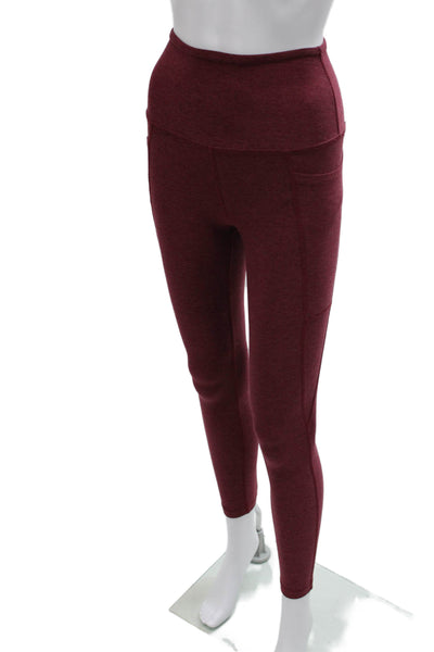 Beyond Yoga Womens Ankle Leggings Red Polyester Size XS