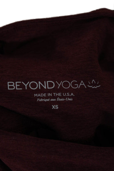 Beyond Yoga Womens Ankle Leggings Red Polyester Size XS