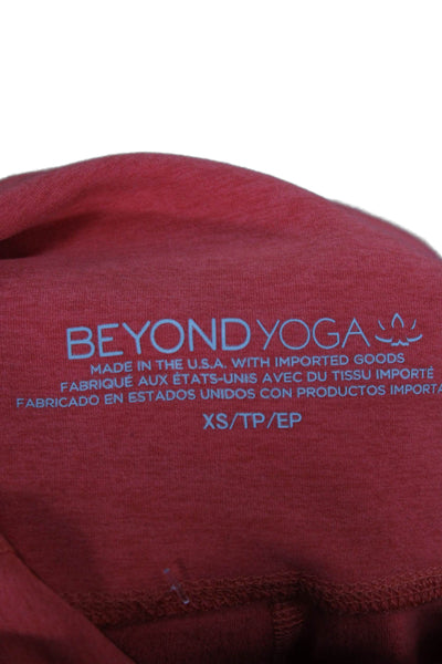 Beyond Yoga Womens Red Ankle Leggings Polyester Size XS