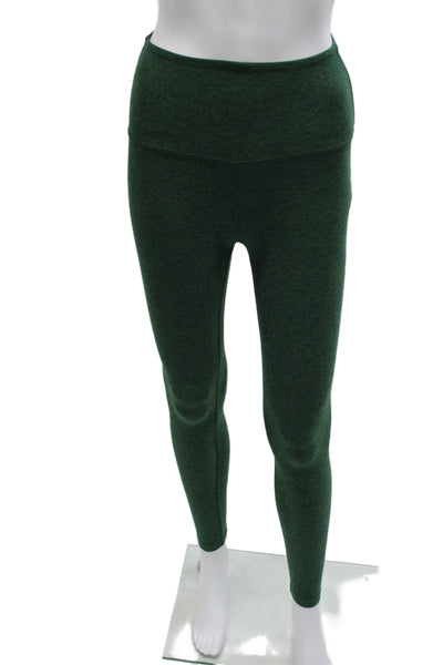 Beyond Yoga Womens Flecked Green Ankle Leggings Polyester Pull On Size XS