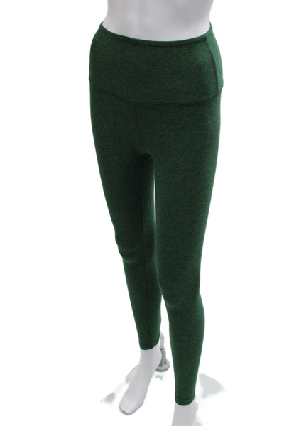 Beyond Yoga Womens Flecked Green Ankle Leggings Polyester Pull On Size XS