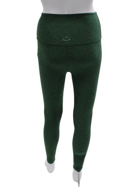 Beyond Yoga Womens Flecked Green Ankle Leggings Polyester Pull On Size XS