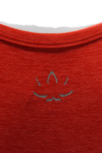 Beyond Yoga Womens Stretch Knit V Neck Sports Bra Orange Size Extra Small