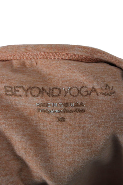 Beyond Yoga Womens Cropped Tank Gray Colorblock Scoop Neck Cotton Size XS