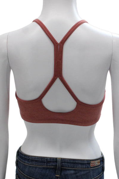 Beyond Yoga Womens Spaghetti Strap Scoop Neck Sports Bra Brown Small