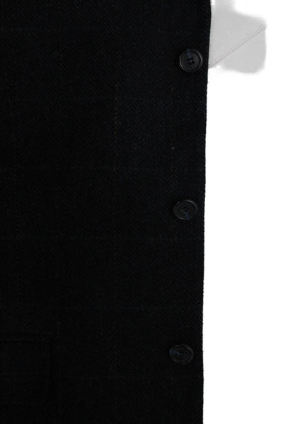 Bert Pulitzer Mens Blazer Blue Herringbone Lambswool Size 42