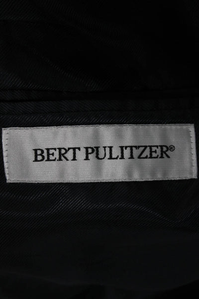 Bert Pulitzer Mens Blazer Blue Herringbone Lambswool Size 42