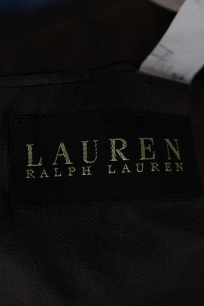 Lauren Ralph Lauren Mens Brown Check Blazer 65% Polyester 35% Rayon Size 42