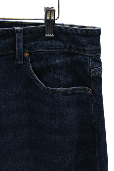 Paige Women Wide-Leg Jeans Blue High Rise Cotton Blend Inseam 28 Size 34