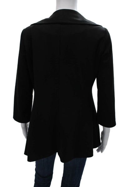 Calvin Klein Women Black V Neck 3/4 Sleeve Cardigan Polyester Size 4