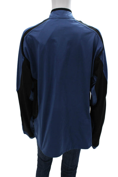 Nike Mens Blue Track Jacket Polyester Long Sleeve Size L
