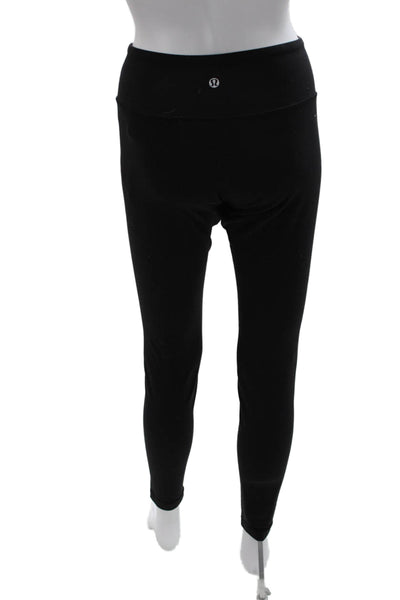 Lululemon Womens Ankle Leggings Black Polyester Size 10