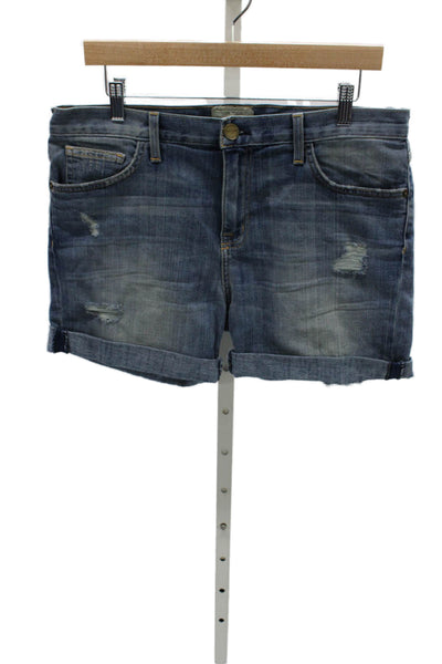 Current/Elliott Womens Cut-Off Blue Cotton Shorts Size 29