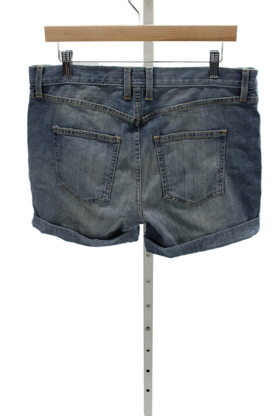 Current/Elliott Womens Cut-Off Blue Cotton Shorts Size 29
