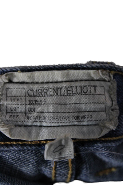 Current/Elliott Womens Cut-Off Blue Cotton Shorts Size 29
