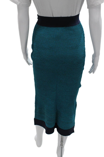 Herve Leger Women Bandage Viscose Knee Length Green Skirt Zip Size S
