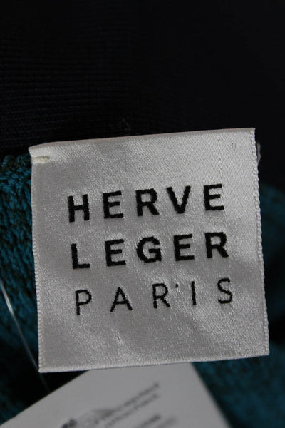 Herve Leger Women Bandage Viscose Knee Length Green Skirt Zip Size S