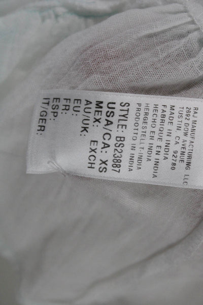 Basta Surf Women Tunic White 3/4 Sleeve Cotton Boat Neck Size XS