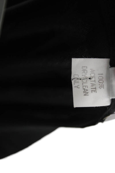 St. Vincent Womens Pleated Skirt Black Acetate Knee Length Zip Size 4