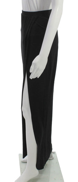 Sauvage Womens Maxi Skirt Black Nylon Pull On Size M