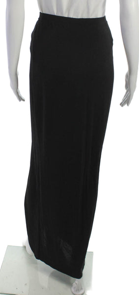 Sauvage Womens Maxi Skirt Black Nylon Pull On Size M