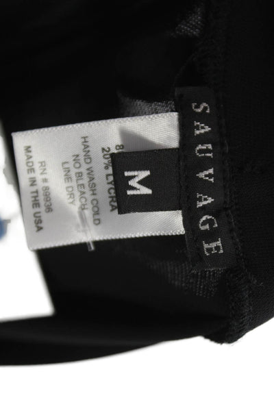 Sauvage Womens Maxi Skirt Black Nylon Pull On Size M