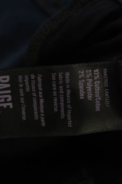 Paige Black Label Mens Straight Jeans Blue Cotton Mid Rise Inseam 33 Size 34