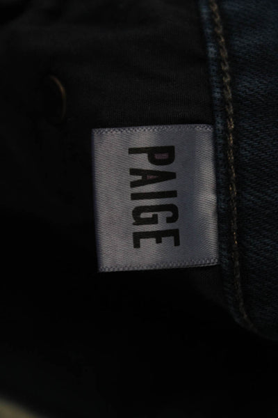 Paige Black Label Mens Straight Jeans Blue Cotton Mid Rise Size 34