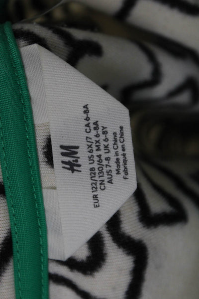 H&M X Keith Haring Unisex Kids Abstract Print Jacket White Size 6/7