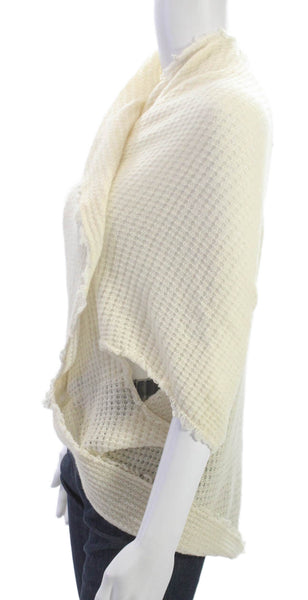 Nicole Miller Collection Womens Cashmere Wrap Sweater Ivory Size One Size