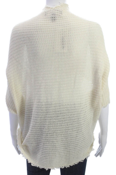 Nicole Miller Collection Womens Cashmere Wrap Sweater Ivory Size One Size