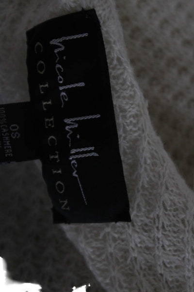 Nicole Miller Collection Womens Cashmere Wrap Sweater Ivory Size One Size
