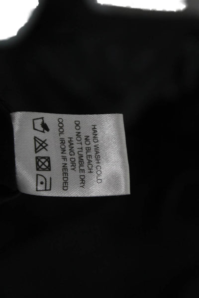 Lovers + Friends Womens Basic Black Scoop Neck Short Sleeve Blouse Size S