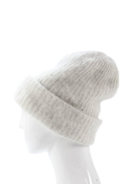 C.T. Plage Womens Pull On Beanie Hat Off White Wool Size EUR 40