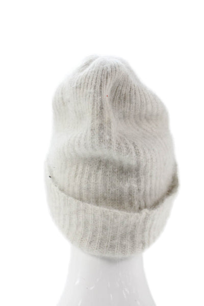 C.T. Plage Womens Pull On Beanie Hat Off White Wool Size EUR 40