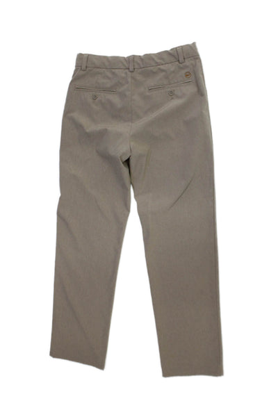 Vineyard Vines Boys Zipper Fly Straight Leg Lightweight Pants Brown Size 18