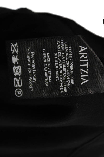 Babaton Womens Mini Skirt Black Linen Zip Size 2