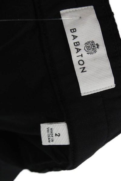 Babaton Womens Mini Skirt Black Linen Zip Size 2