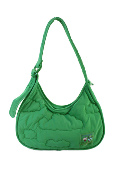 Coachtopia Womens Loop Ergo Cloud Quilted Shoulder Handbag Green