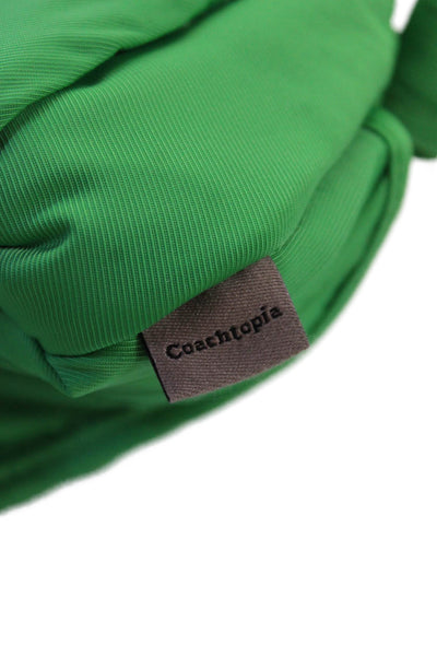 Coachtopia Womens Loop Ergo Cloud Quilted Shoulder Handbag Green