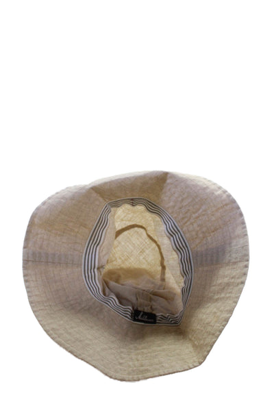 Muhlbauer Womens Knotted Bow Knit Bucket Hat Brown Cotton One Size