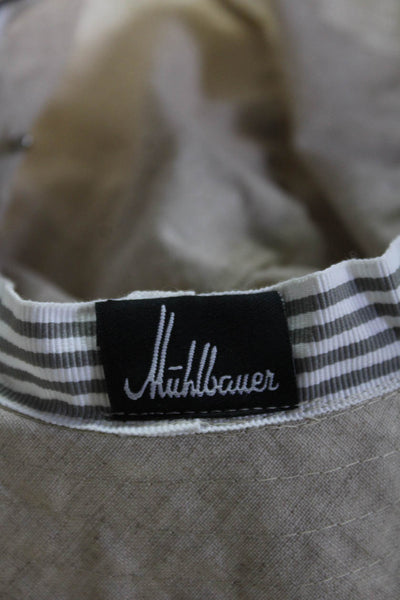 Muhlbauer Womens Knotted Bow Knit Bucket Hat Brown Cotton One Size
